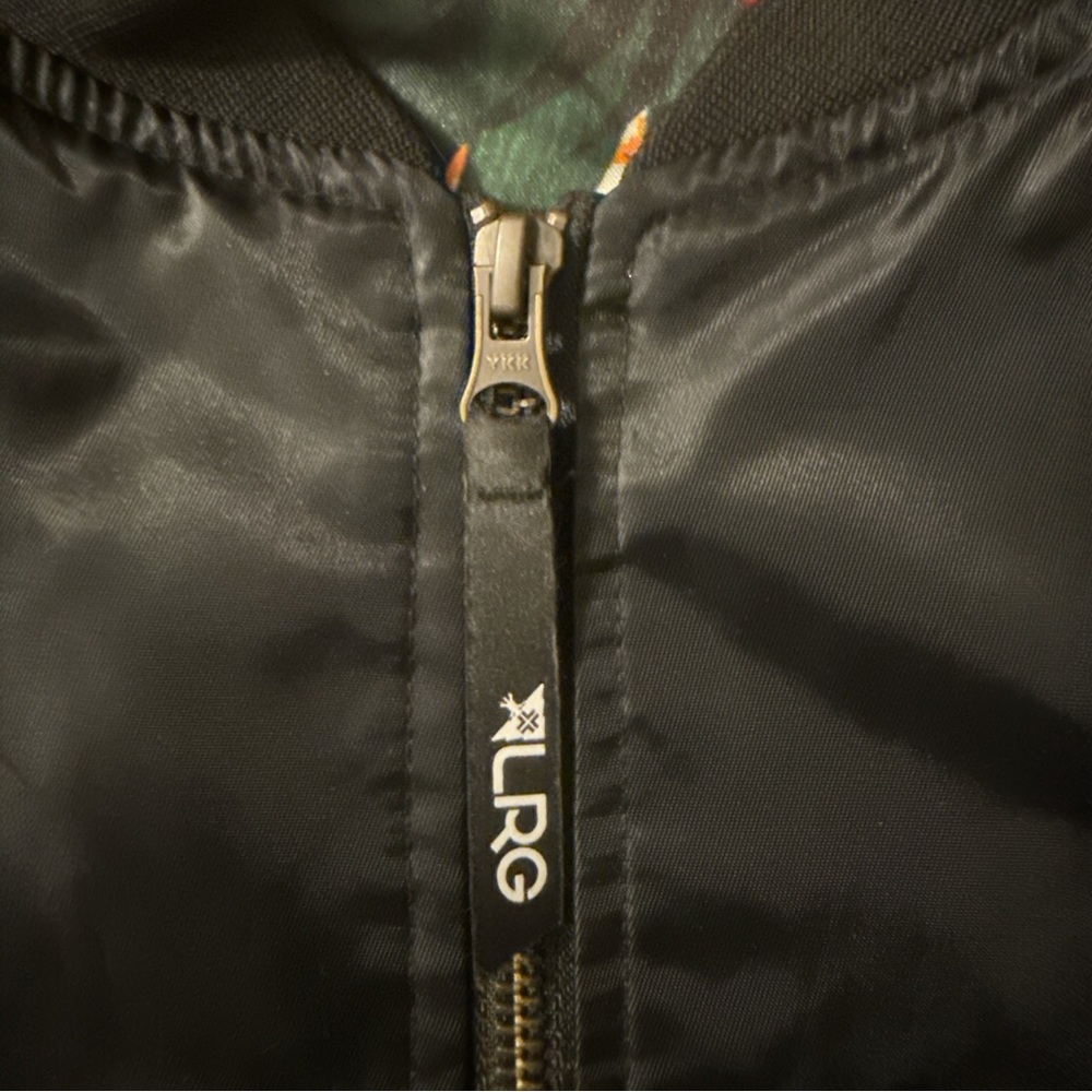 LRG Lifted Research Group Men’s Aloha Black Bomber Jacket Style C184001 Size M - Picture 6 of 14